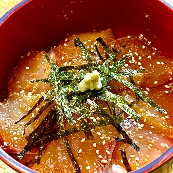 ごまの風味がたまらない かんぱちの漬け丼 レシピ 作り方 By S And S 楽天レシピ ごまの風味がたまらない かんぱちの漬け丼 レシピ 作り方 By S And S 楽天レシピ